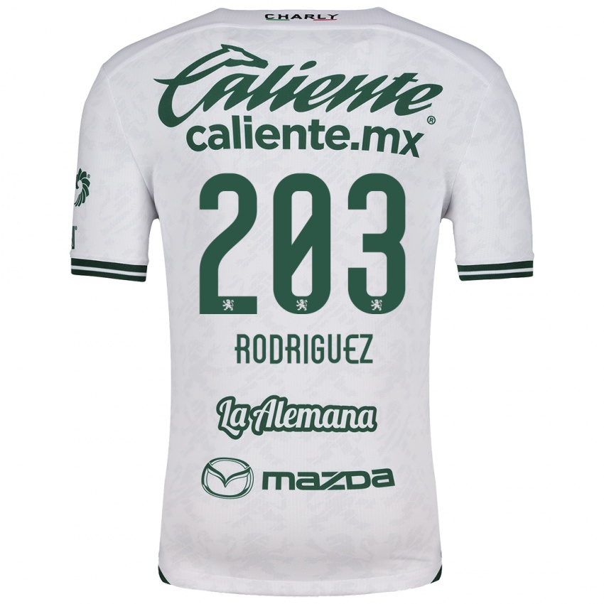 Mulher Camisola César Rodríguez #203 Branco Verde Alternativa 2024/25 Camisa