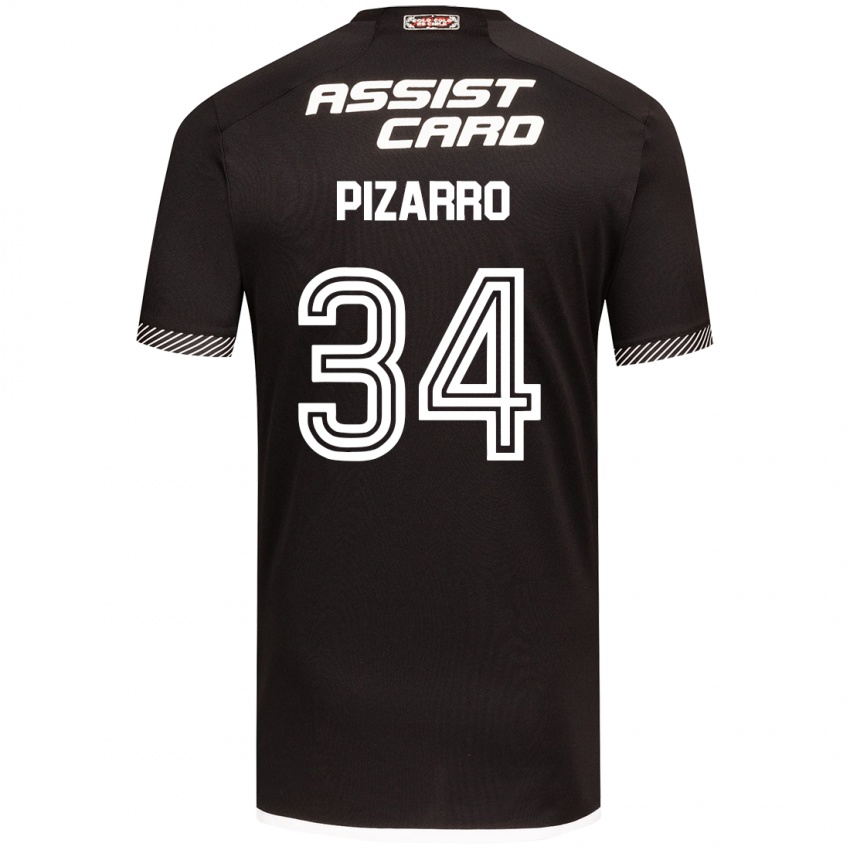 Mulher Camisola Vicente Pizarro #34 Preto Branco Alternativa 2024/25 Camisa