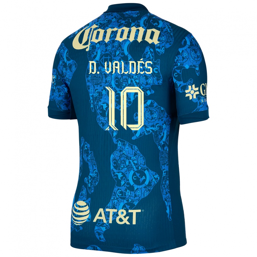 Mulher Camisola Diego Valdes #10 Azul Amarelo Alternativa 2024/25 Camisa