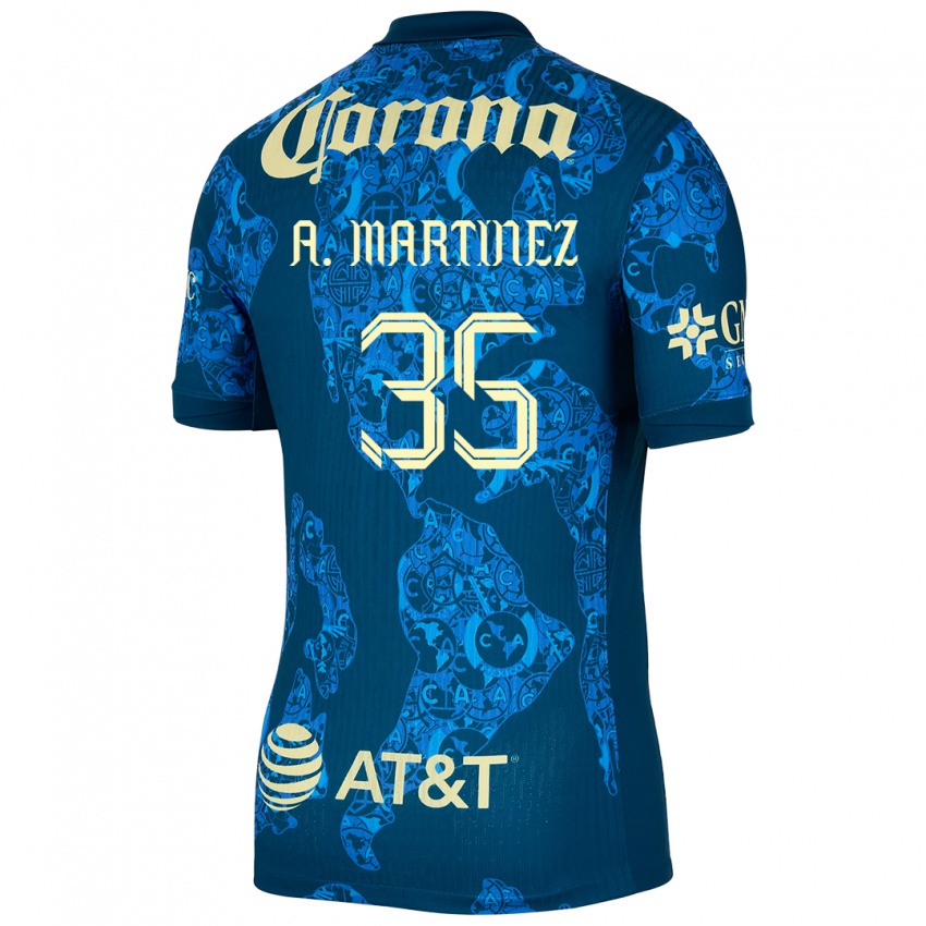 Mulher Camisola Arturo Martínez #35 Azul Amarelo Alternativa 2024/25 Camisa