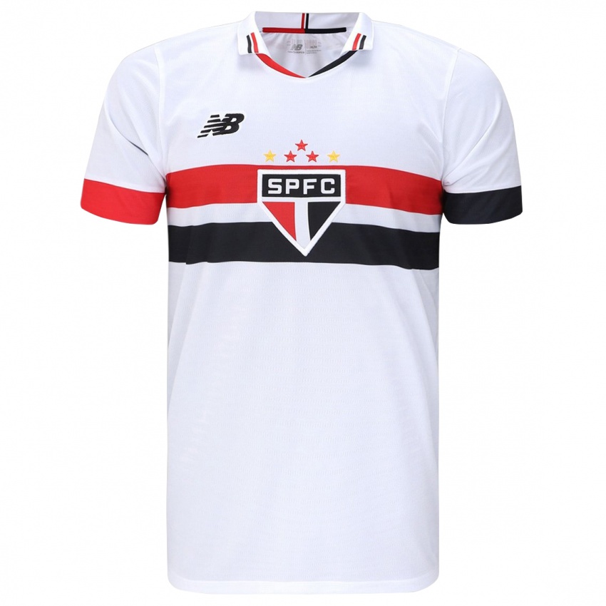 Criança Camisola Caio Matheus #0 Branco Vermelho Preto Principal 2024/25 Camisa