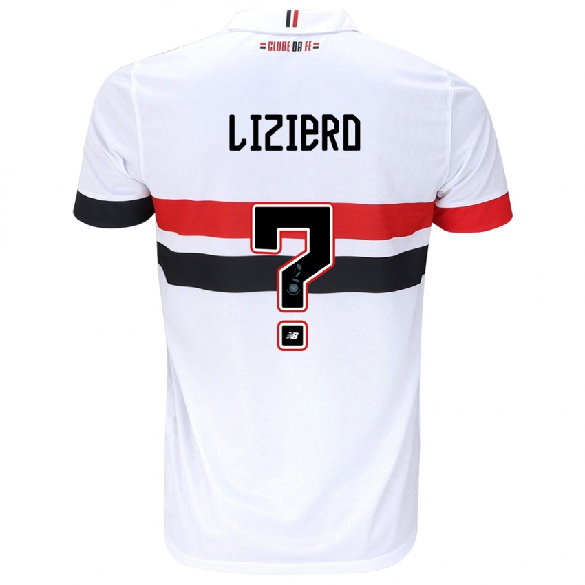 Criança Camisola Liziero #0 Branco Vermelho Preto Principal 2024/25 Camisa