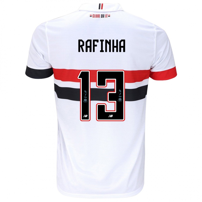 Criança Camisola Rafinha #13 Branco Vermelho Preto Principal 2024/25 Camisa