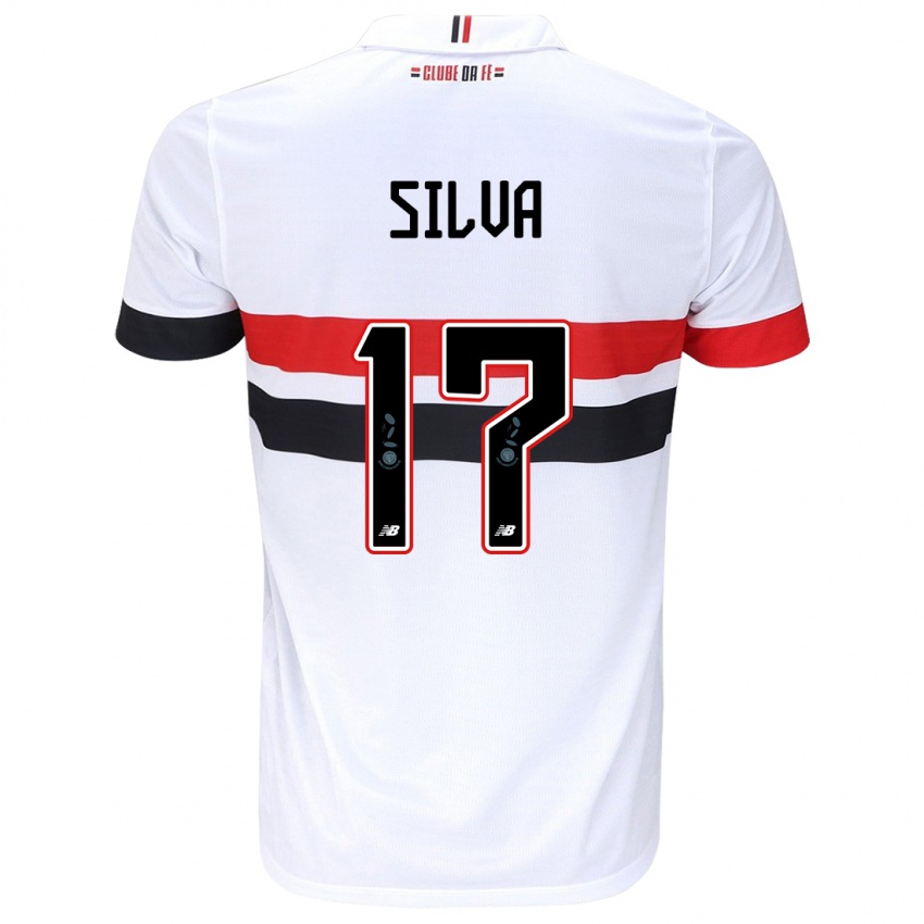 Criança Camisola André Silva #17 Branco Vermelho Preto Principal 2024/25 Camisa