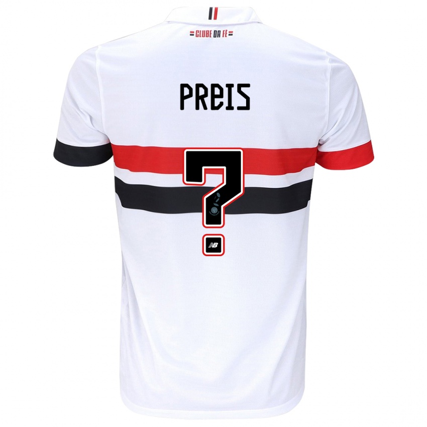 Criança Camisola Felipe Preis #0 Branco Vermelho Preto Principal 2024/25 Camisa