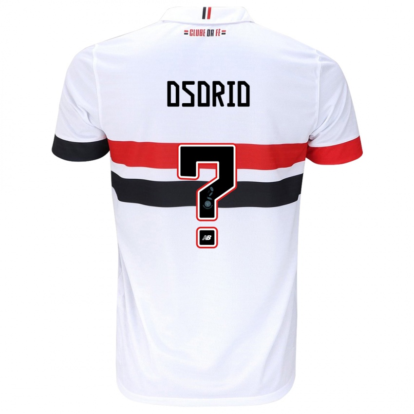 Criança Camisola Luis Osorio #0 Branco Vermelho Preto Principal 2024/25 Camisa