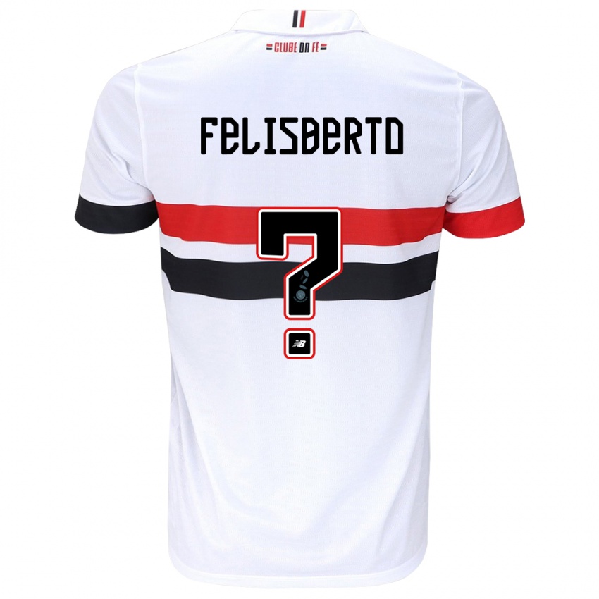 Criança Camisola Igor Felisberto #0 Branco Vermelho Preto Principal 2024/25 Camisa