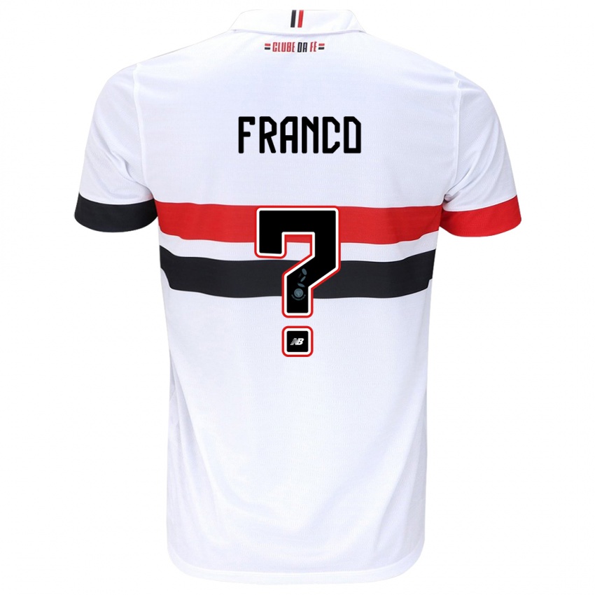 Criança Camisola Franco #0 Branco Vermelho Preto Principal 2024/25 Camisa