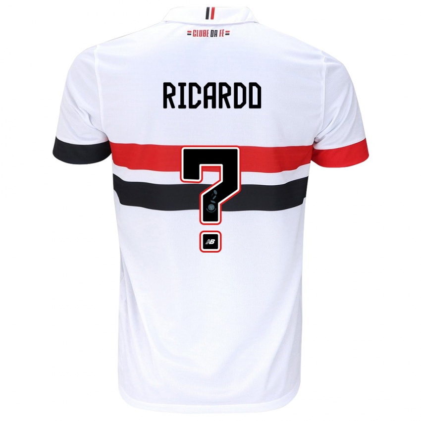 Criança Camisola João Ricardo #0 Branco Vermelho Preto Principal 2024/25 Camisa