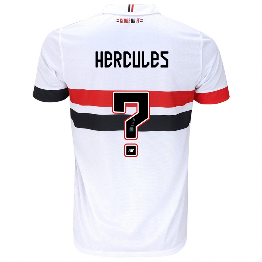 Criança Camisola Hercules #0 Branco Vermelho Preto Principal 2024/25 Camisa