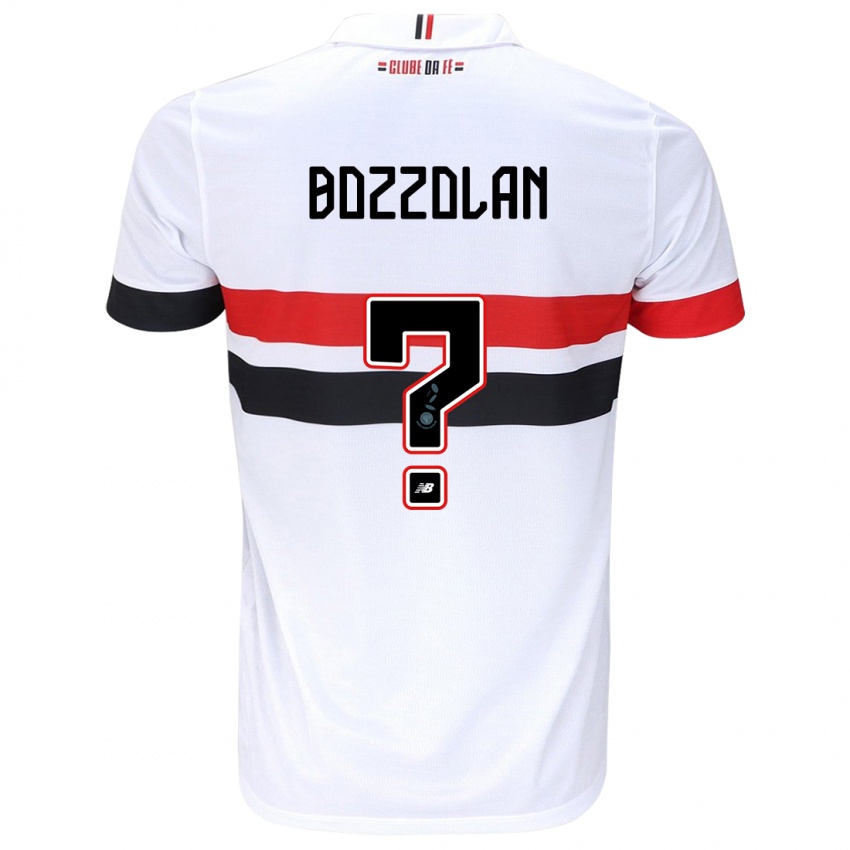 Criança Camisola Gabriel Bozzolan #0 Branco Vermelho Preto Principal 2024/25 Camisa