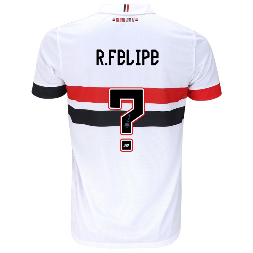 Criança Camisola Ryan Felipe #0 Branco Vermelho Preto Principal 2024/25 Camisa