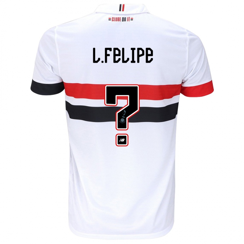 Criança Camisola Luis Felipe #0 Branco Vermelho Preto Principal 2024/25 Camisa