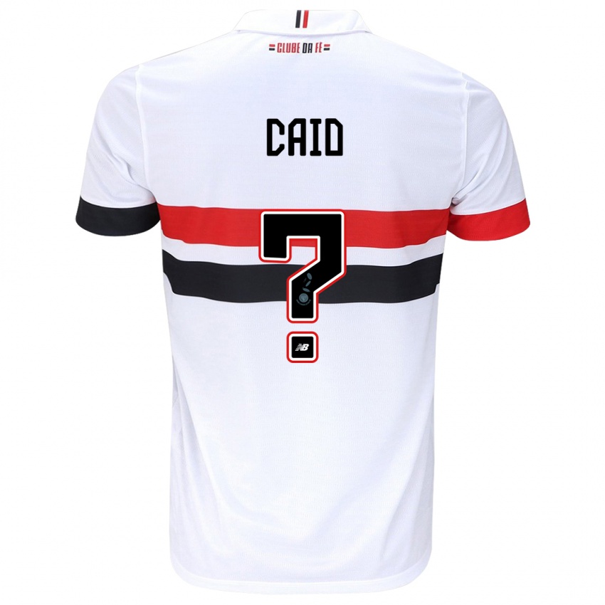 Criança Camisola Caio #0 Branco Vermelho Preto Principal 2024/25 Camisa