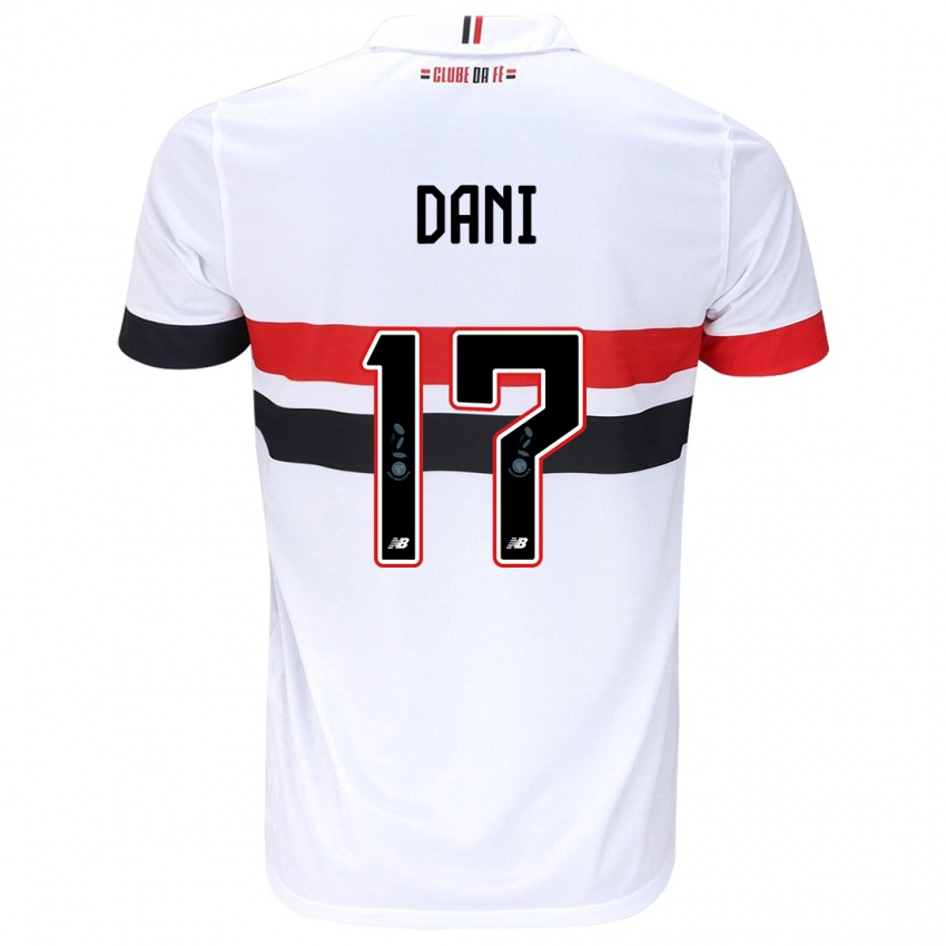 Criança Camisola Dani #17 Branco Vermelho Preto Principal 2024/25 Camisa