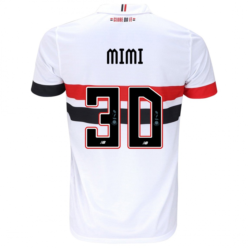 Criança Camisola Mimi #30 Branco Vermelho Preto Principal 2024/25 Camisa