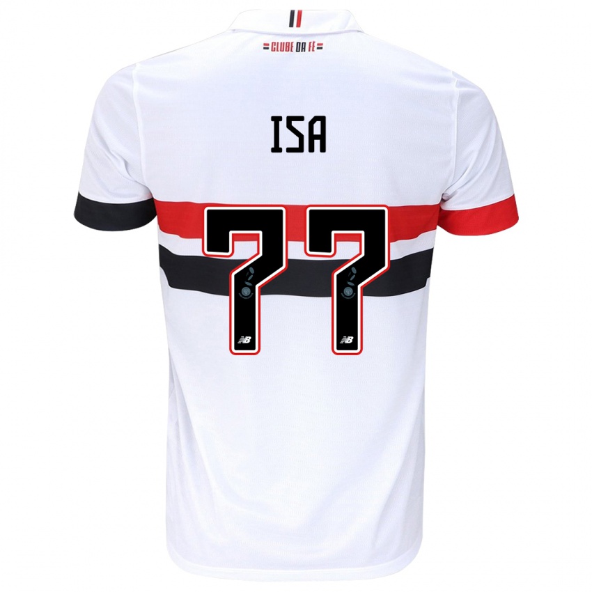 Criança Camisola Isa #77 Branco Vermelho Preto Principal 2024/25 Camisa