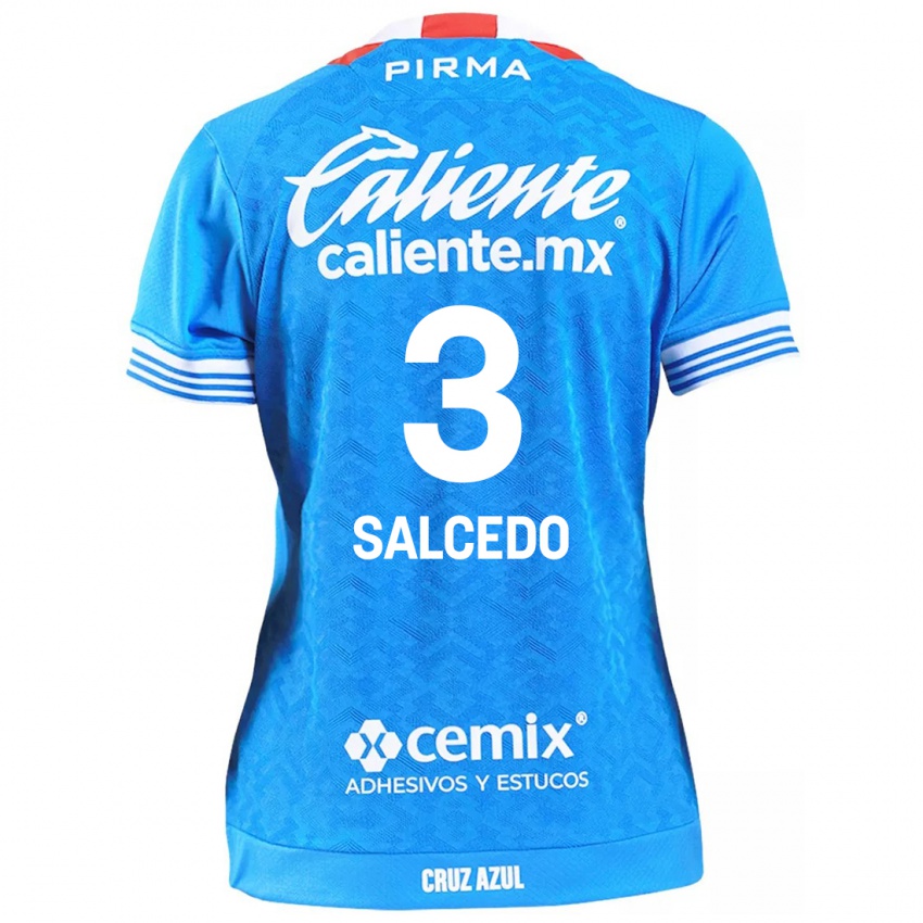 Criança Camisola Carlos Salcedo #3 Céu Azul Principal 2024/25 Camisa