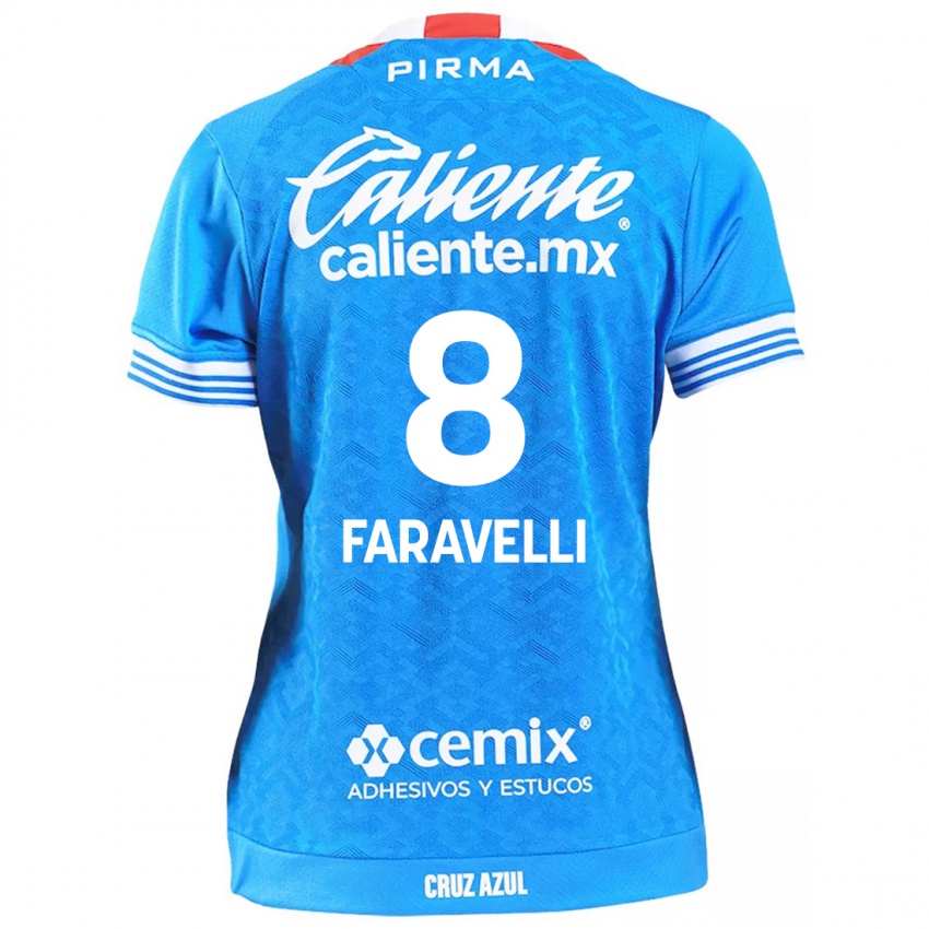 Criança Camisola Lorenzo Faravelli #8 Céu Azul Principal 2024/25 Camisa