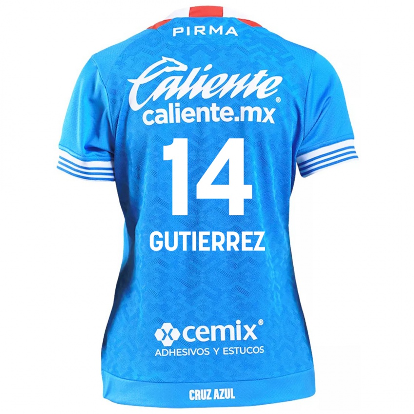 Criança Camisola Alexis Gutierrez #14 Céu Azul Principal 2024/25 Camisa