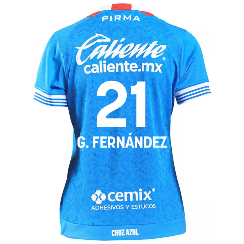 Criança Camisola Gabriel Fernández #21 Céu Azul Principal 2024/25 Camisa