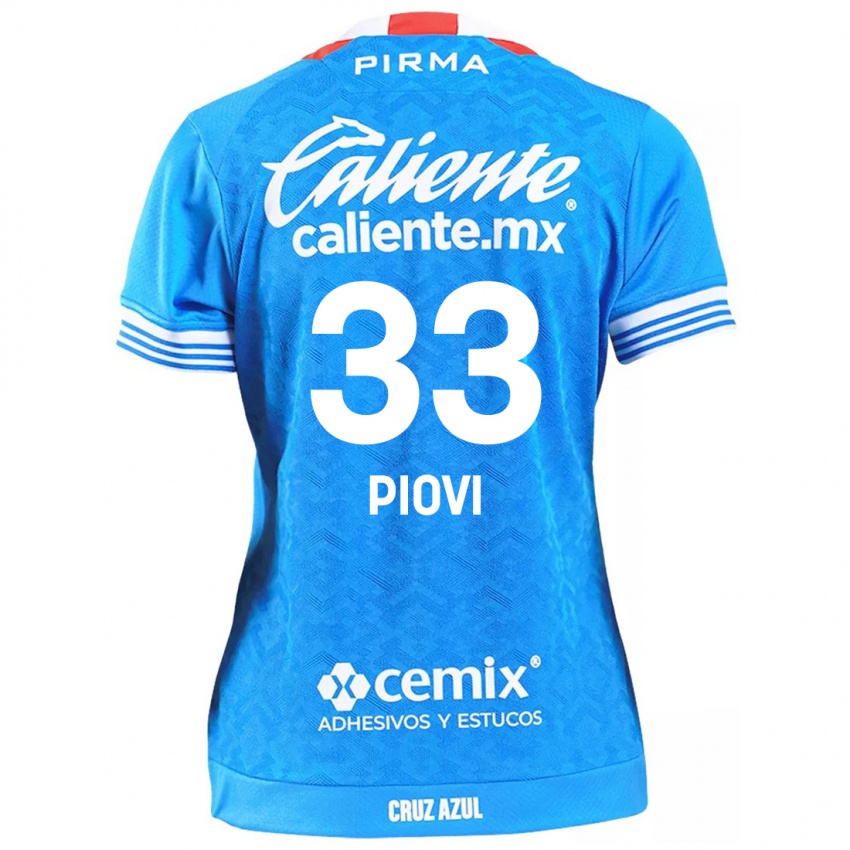 Criança Camisola Gonzalo Piovi #33 Céu Azul Principal 2024/25 Camisa