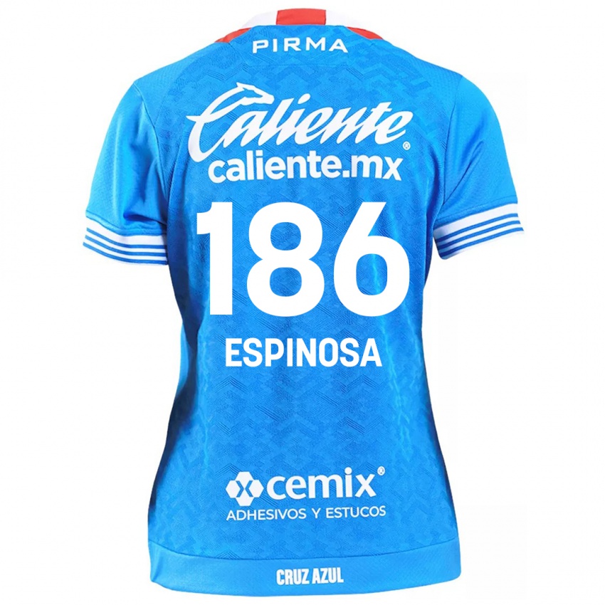 Criança Camisola Brandón Espinosa #186 Céu Azul Principal 2024/25 Camisa