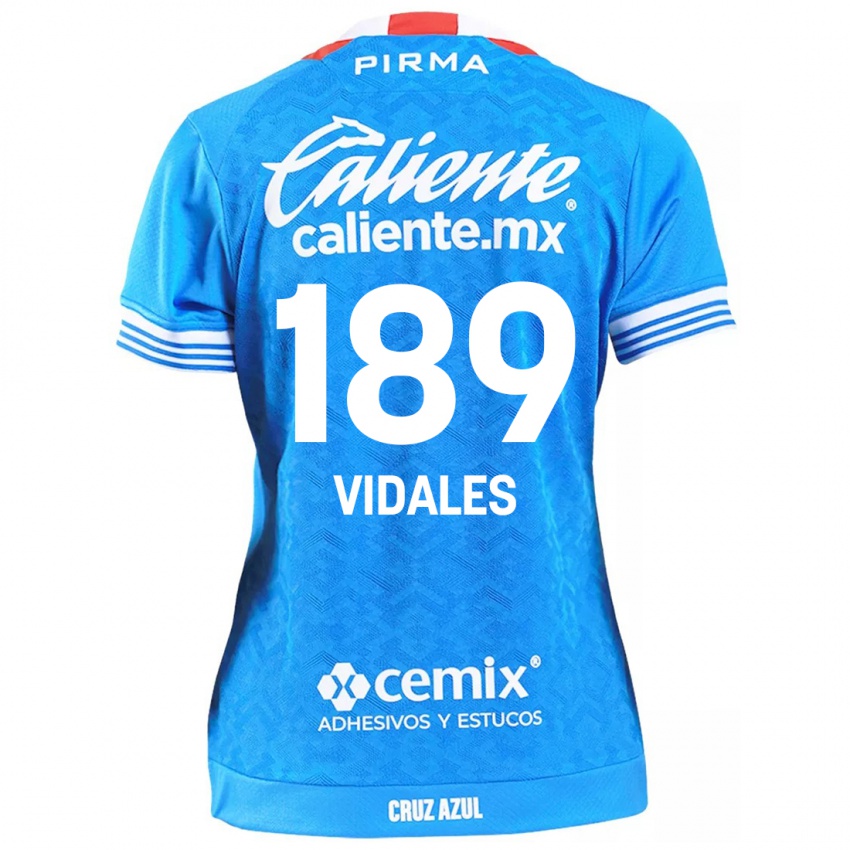 Criança Camisola Álvaro Vidales #189 Céu Azul Principal 2024/25 Camisa