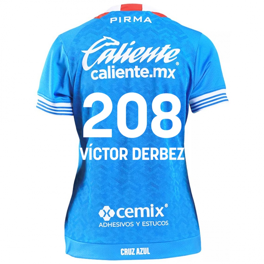 Criança Camisola Louis Víctor Derbez #208 Céu Azul Principal 2024/25 Camisa