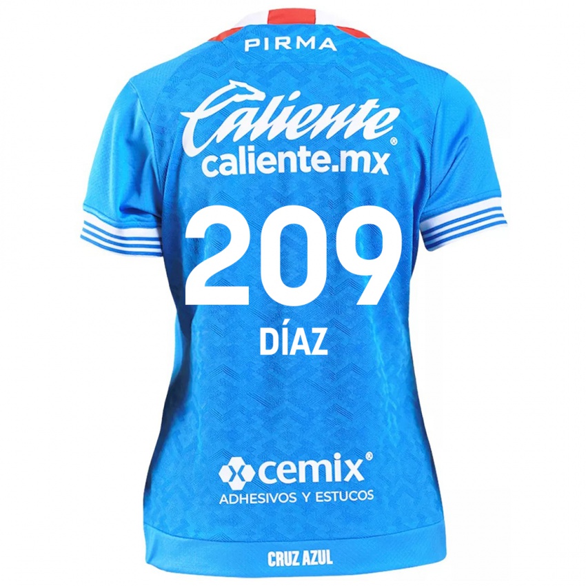 Criança Camisola Josué Díaz #209 Céu Azul Principal 2024/25 Camisa