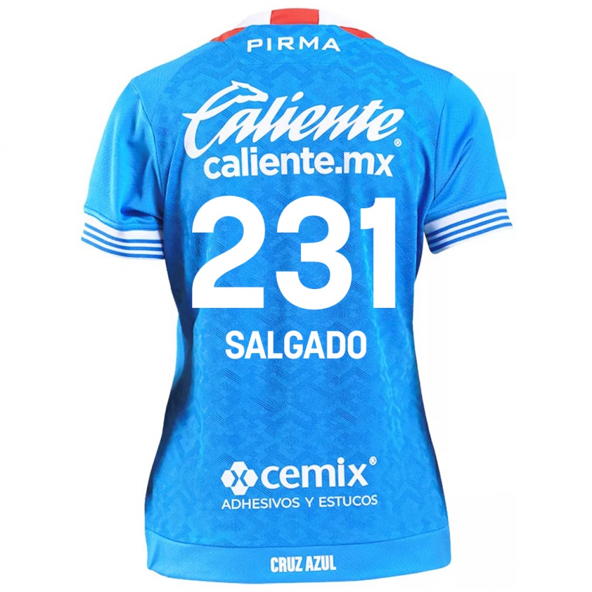 Criança Camisola Bruno Salgado #231 Céu Azul Principal 2024/25 Camisa