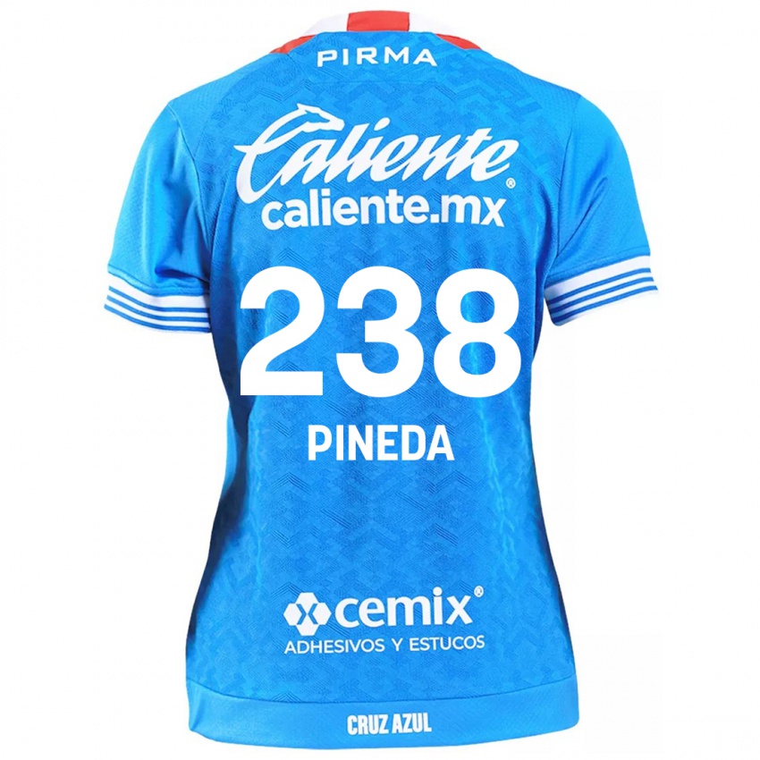 Criança Camisola Zadiel Pineda #238 Céu Azul Principal 2024/25 Camisa