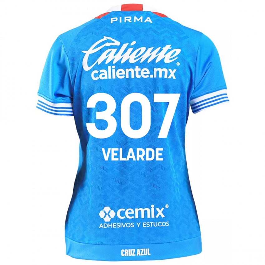 Criança Camisola Juan Velarde #307 Céu Azul Principal 2024/25 Camisa