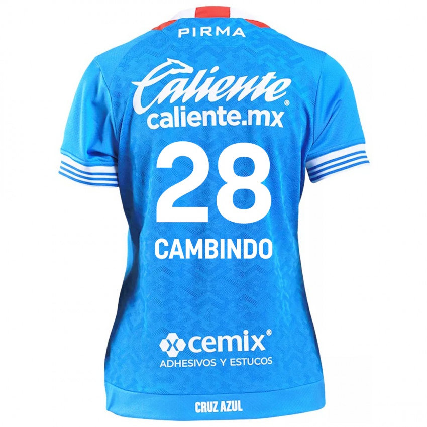 Criança Camisola Diber Cambindo #28 Céu Azul Principal 2024/25 Camisa