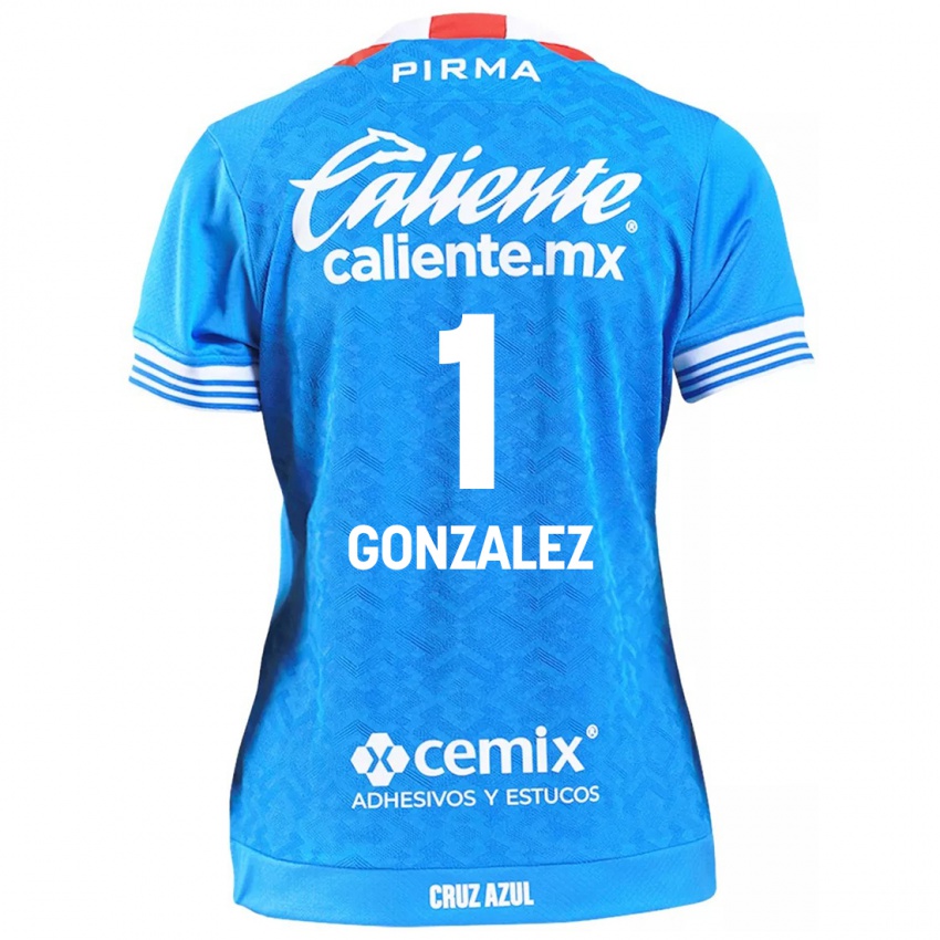 Criança Camisola Itzayana Gonzalez #1 Céu Azul Principal 2024/25 Camisa