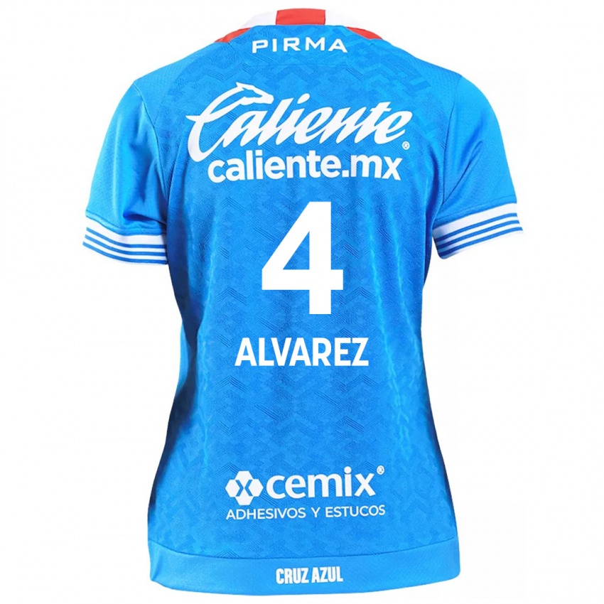 Criança Camisola Gabriela Alvarez #4 Céu Azul Principal 2024/25 Camisa