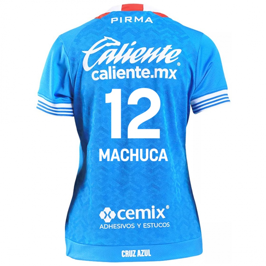 Criança Camisola Gabriela Machuca #12 Céu Azul Principal 2024/25 Camisa