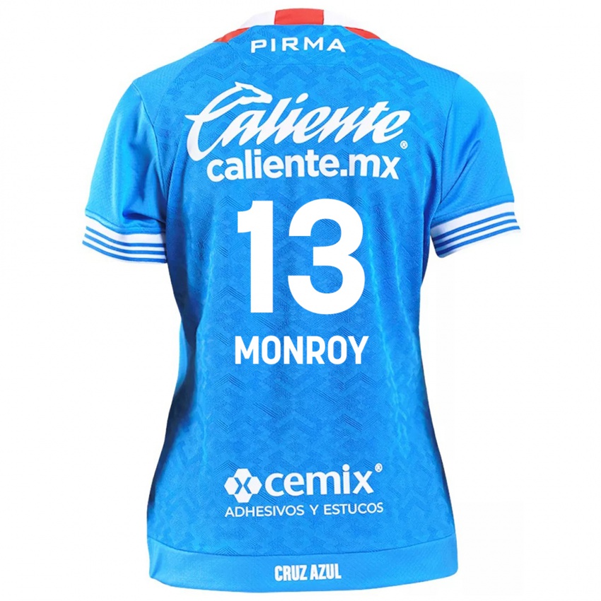 Criança Camisola Daniela Monroy #13 Céu Azul Principal 2024/25 Camisa