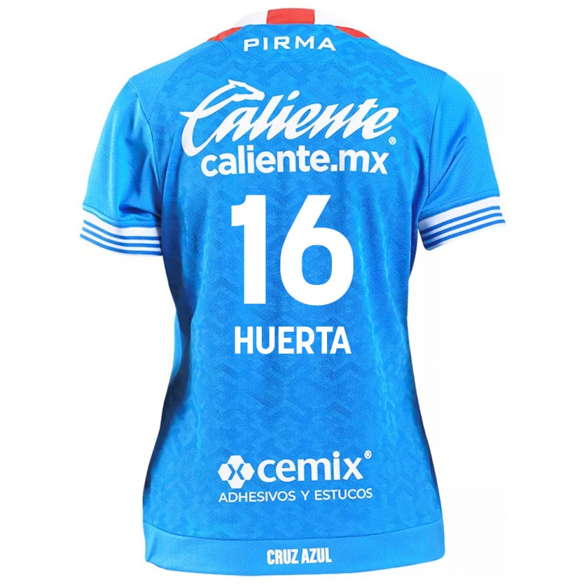 Criança Camisola Ana Gabriela Huerta #16 Céu Azul Principal 2024/25 Camisa