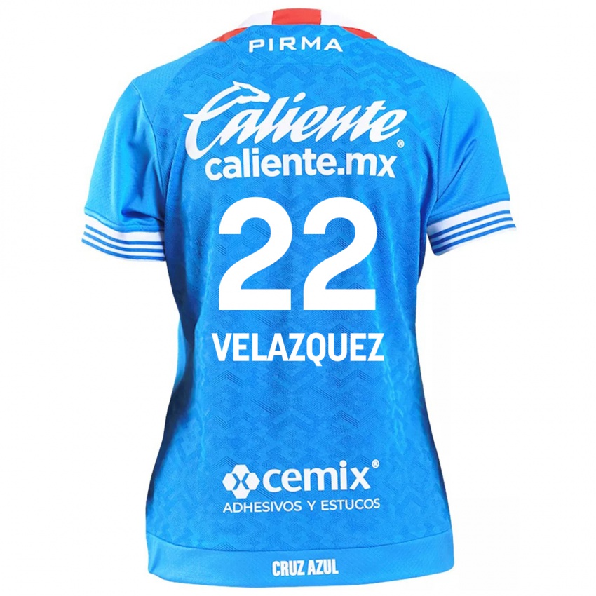 Criança Camisola Hireri Velazquez #22 Céu Azul Principal 2024/25 Camisa