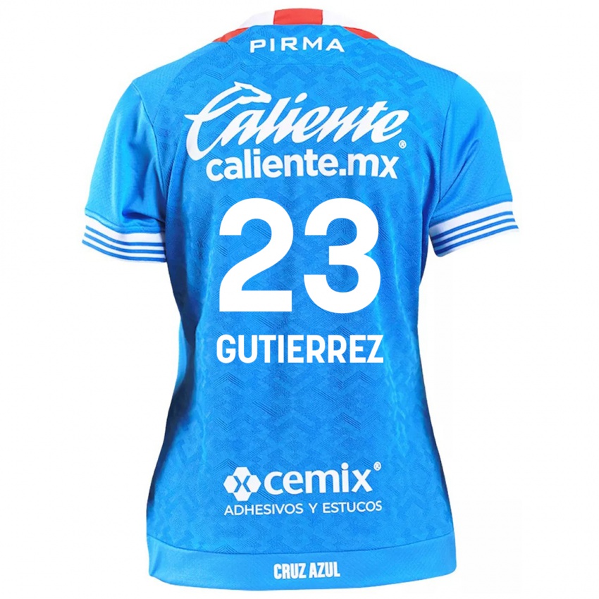 Criança Camisola Ivonne Gutierrez #23 Céu Azul Principal 2024/25 Camisa