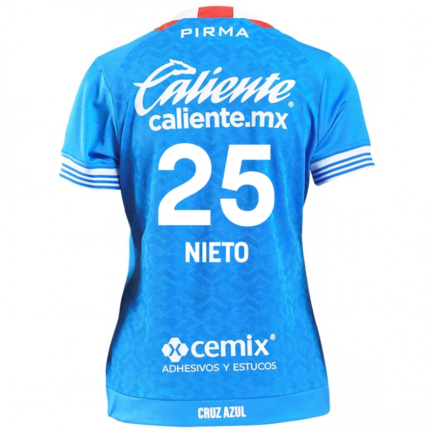 Criança Camisola Natsidieli Nieto #25 Céu Azul Principal 2024/25 Camisa