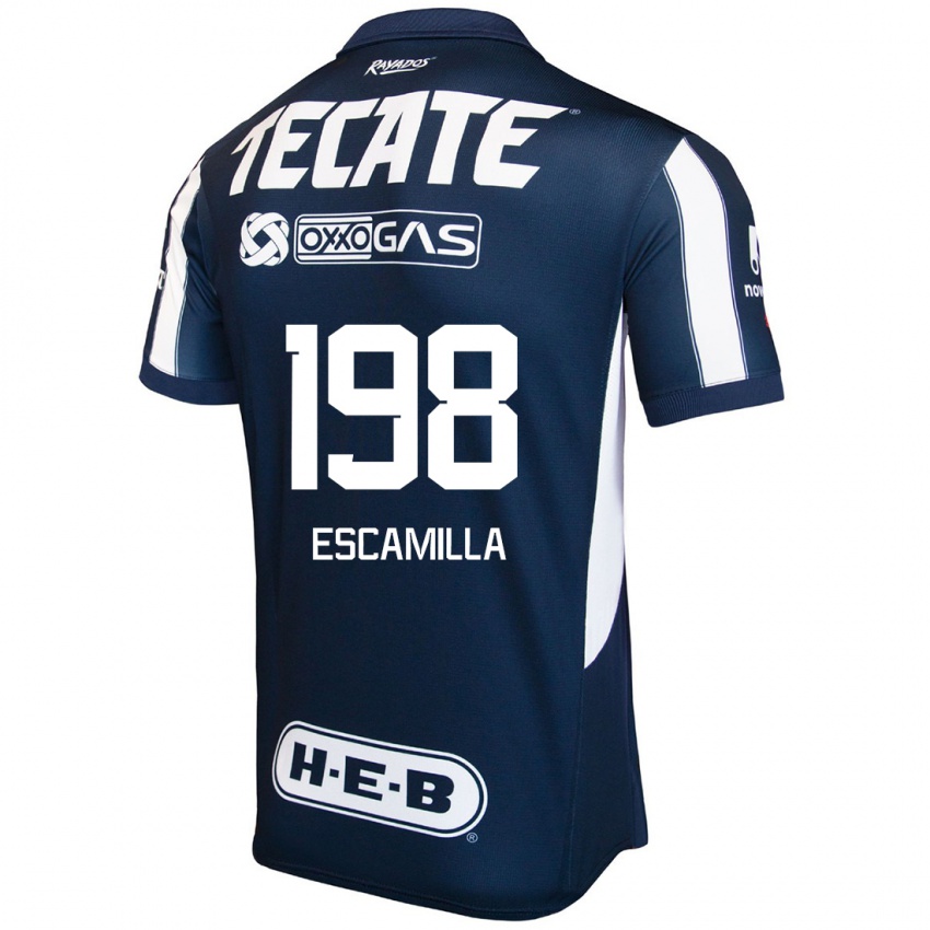 Criança Camisola Diego Escamilla #198 Azul Vermelho Branco Principal 2024/25 Camisa