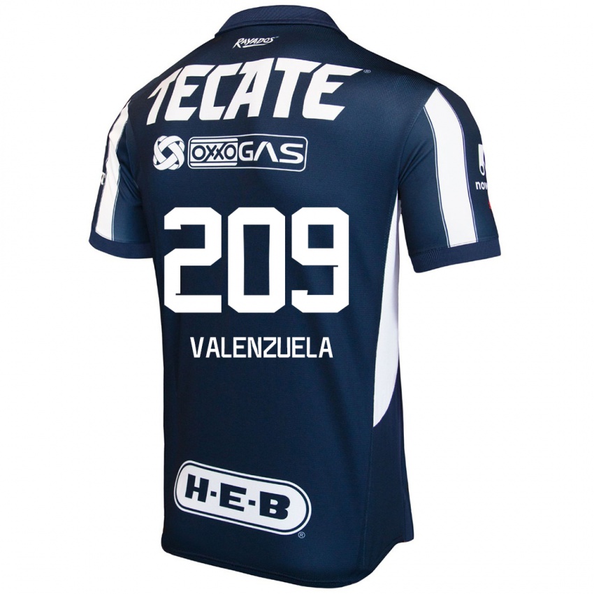 Criança Camisola Francisco Valenzuela #209 Azul Vermelho Branco Principal 2024/25 Camisa