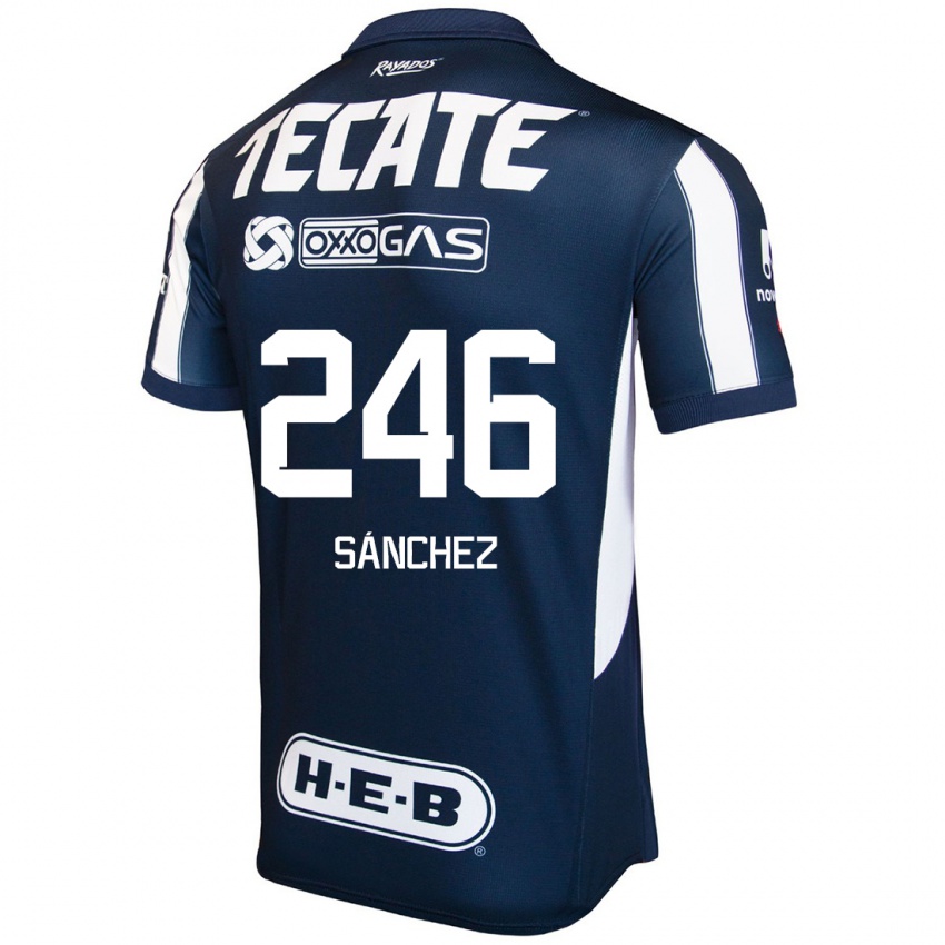 Criança Camisola Diego Sánchez #246 Azul Vermelho Branco Principal 2024/25 Camisa