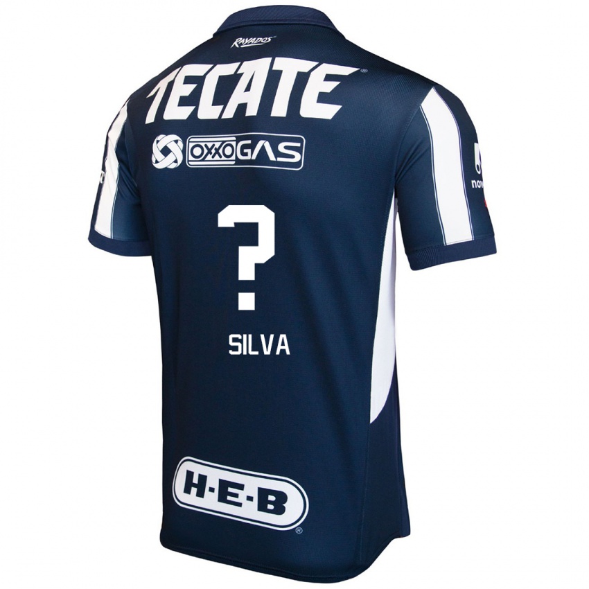 Criança Camisola Patricio Silva #0 Azul Vermelho Branco Principal 2024/25 Camisa