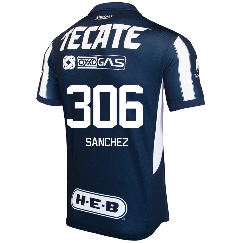 Criança Camisola Jorge Sánchez #306 Azul Vermelho Branco Principal 2024/25 Camisa