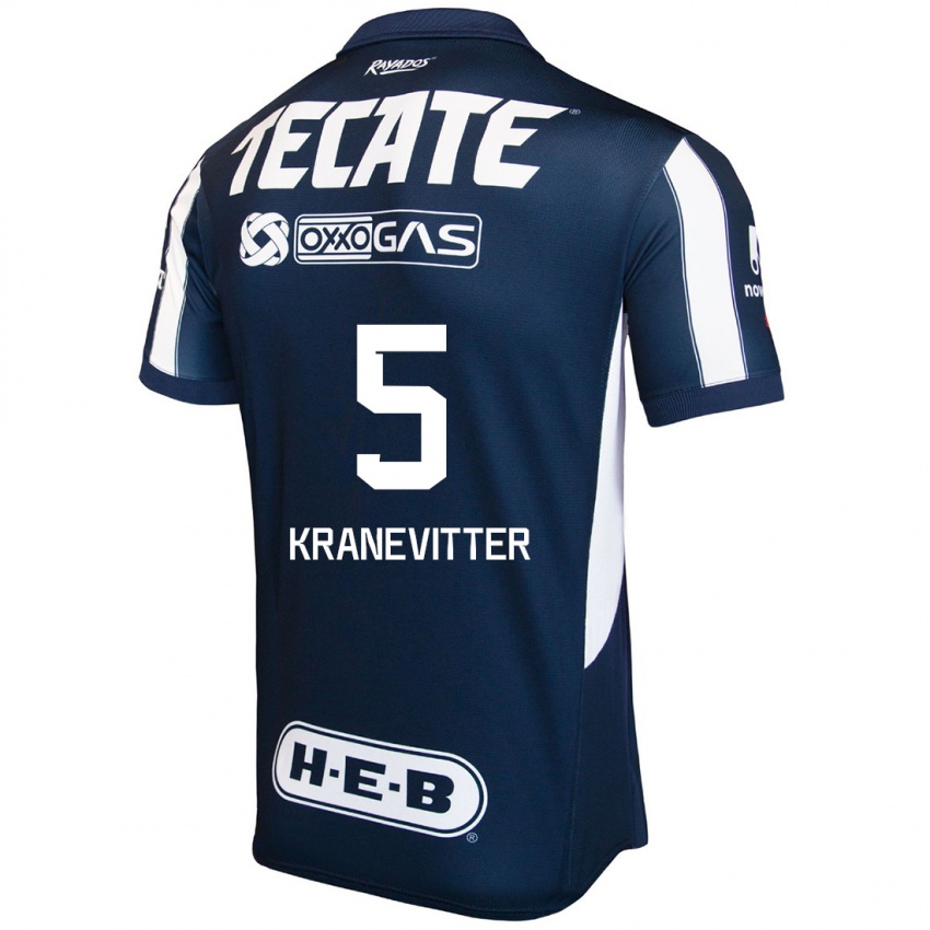 Criança Camisola Matias Kranevitter #5 Azul Vermelho Branco Principal 2024/25 Camisa