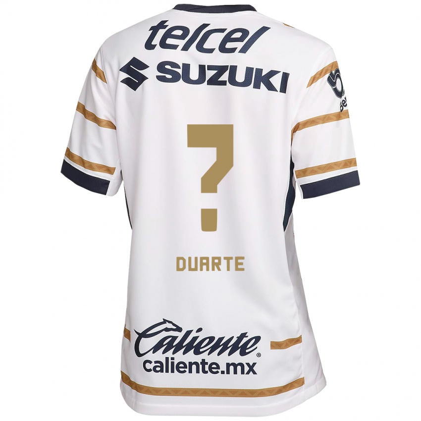 Criança Camisola Rubén Duarte #0 Obsidiana Branca Principal 2024/25 Camisa