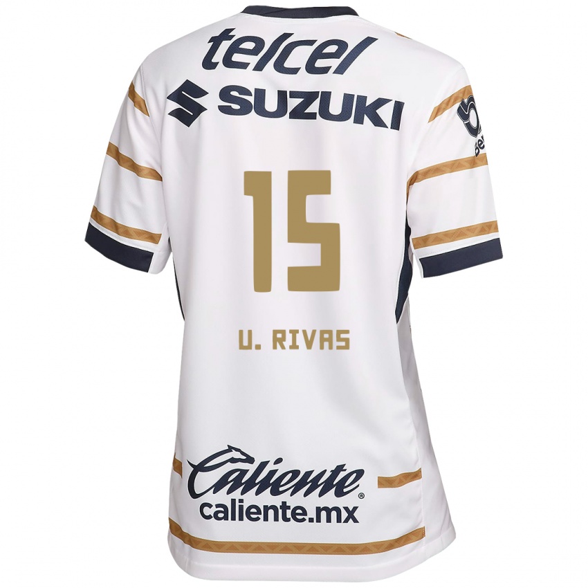 Criança Camisola Ulises Rivas #15 Obsidiana Branca Principal 2024/25 Camisa